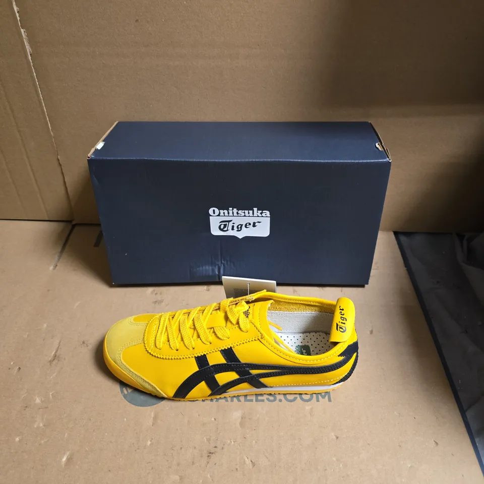 ONITSUKA TIGER SNEAKERS – YELLOW WITH BLACK STRIPES - UK SIZE 5 