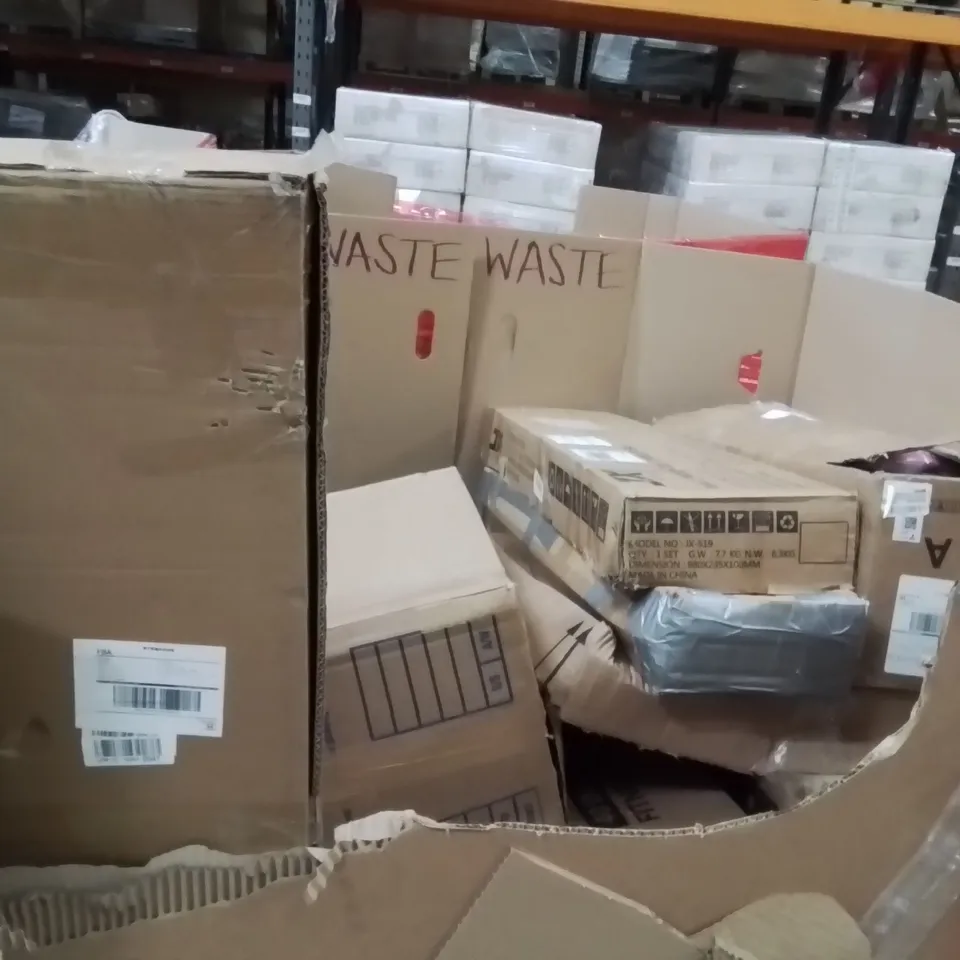 PALLET OF ASSORTED HOUSEHOLD GOODS AND PRODUCTS TO INCLUDE;SCOOTER,BABY CHANGING TABLE,TODDLER STEP STOOL