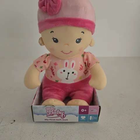 BE MY BABY MY FIRST SOFT DOLL – PINK PLUSH BABY TOY (0+) IN BOX