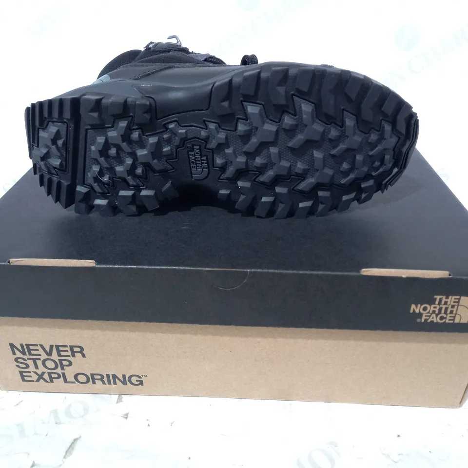 BOXED PAIR OF THE NORTH FACE WOMEN'S STORM STRIKE III WP SHOES IN BLACK UK SIZE 3