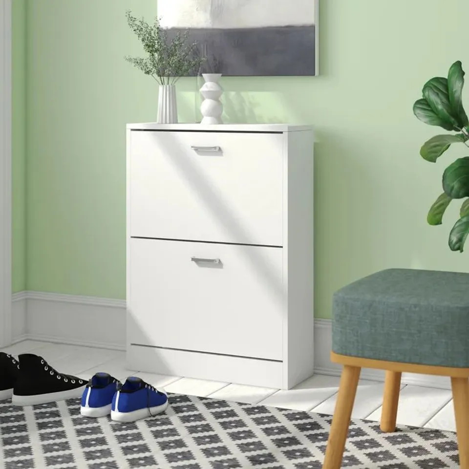 BOXED 12 PAIR SHOE STORAGE CABINET (1 BOX)