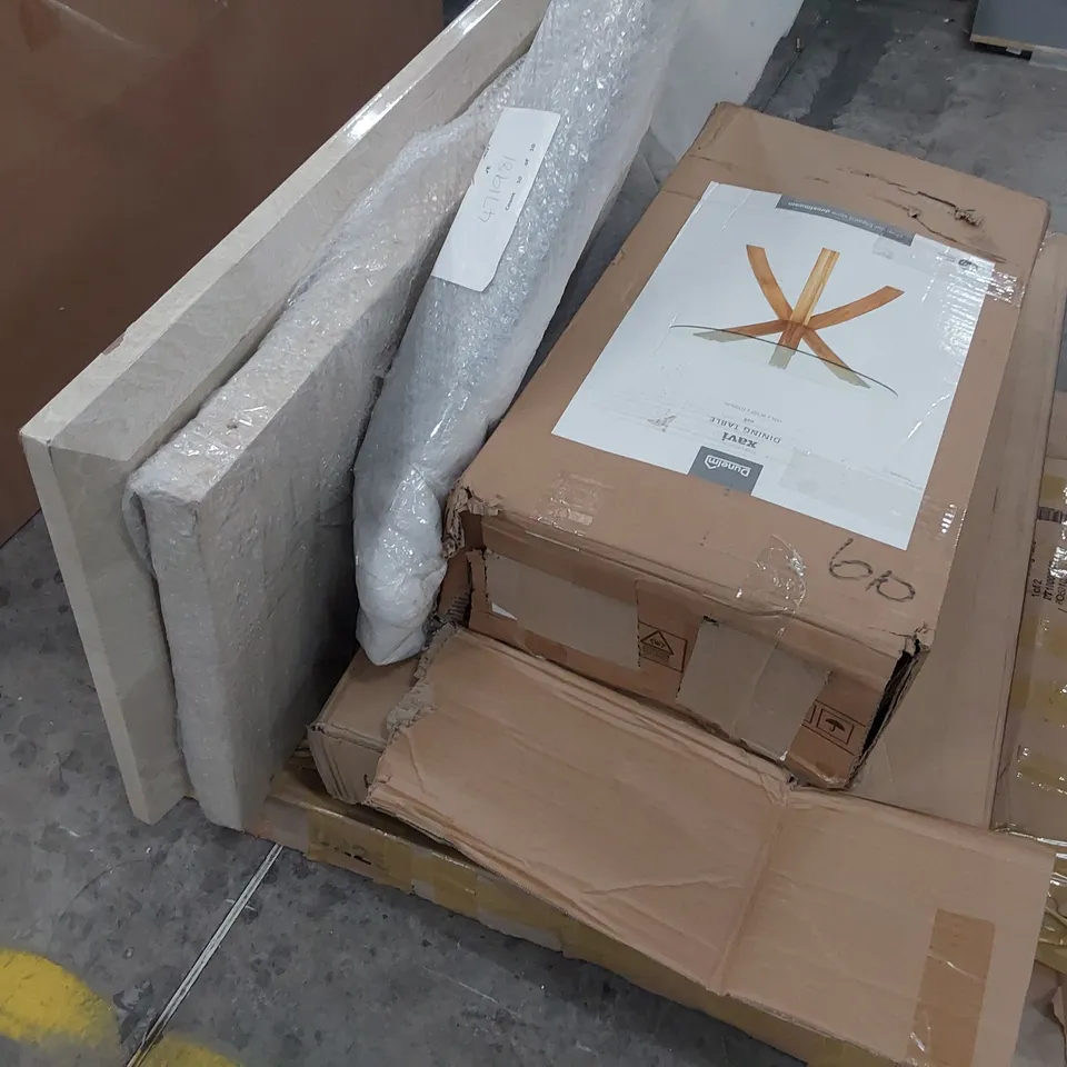PALLET OF ASSORTED BOXED FURNITURE PARTS 