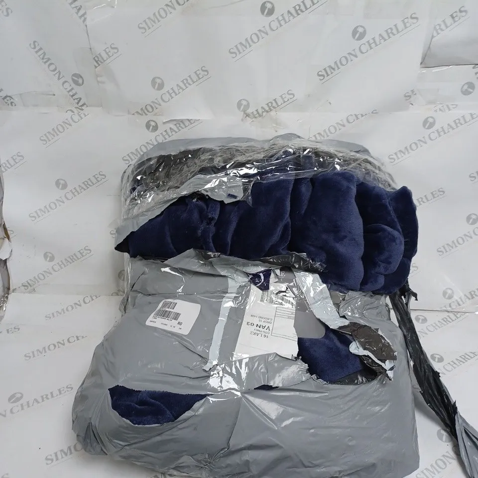 COZZEE HOME BLUE VELVET BEDSPREAD NAVY 250X260