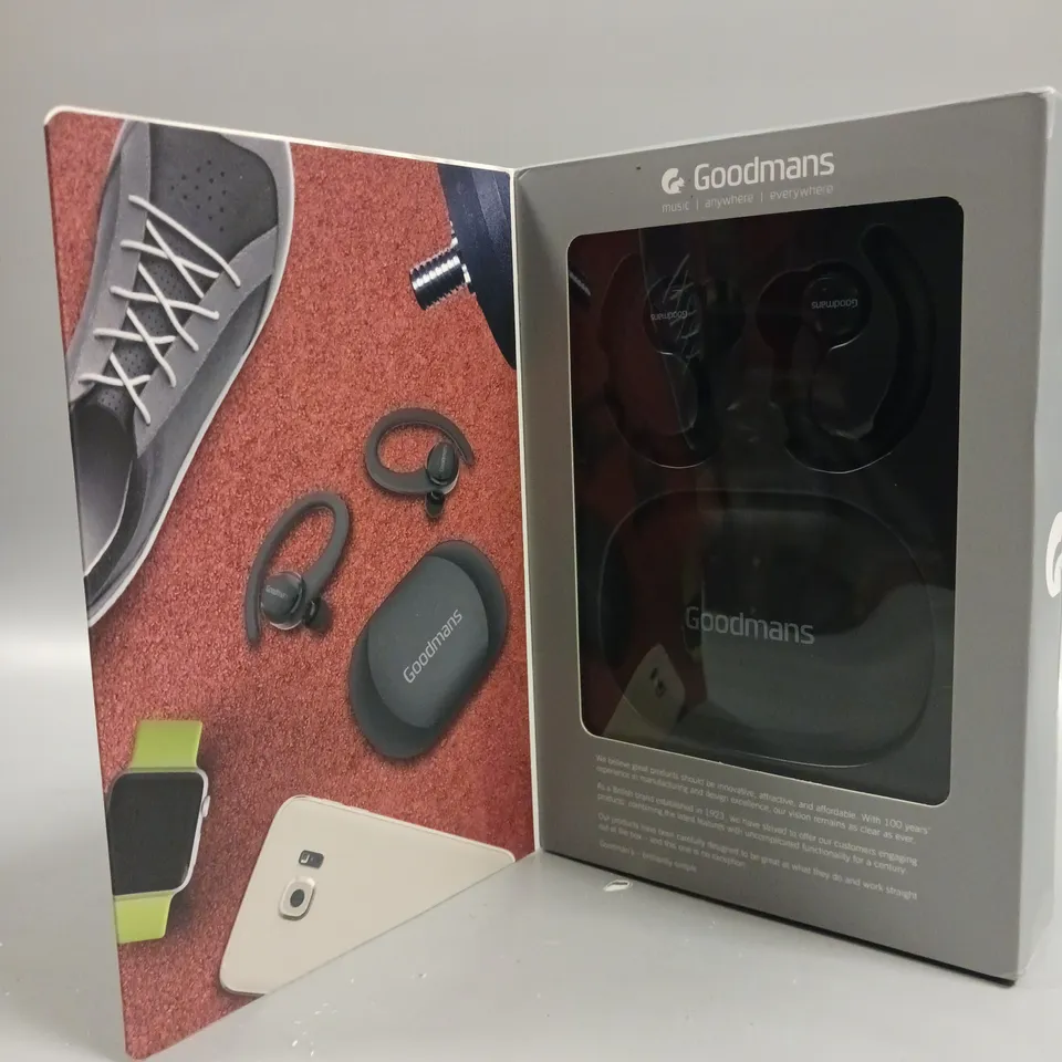 BOXED GOODMANS TRUE WIRELESS SPORTS EARPHONES 