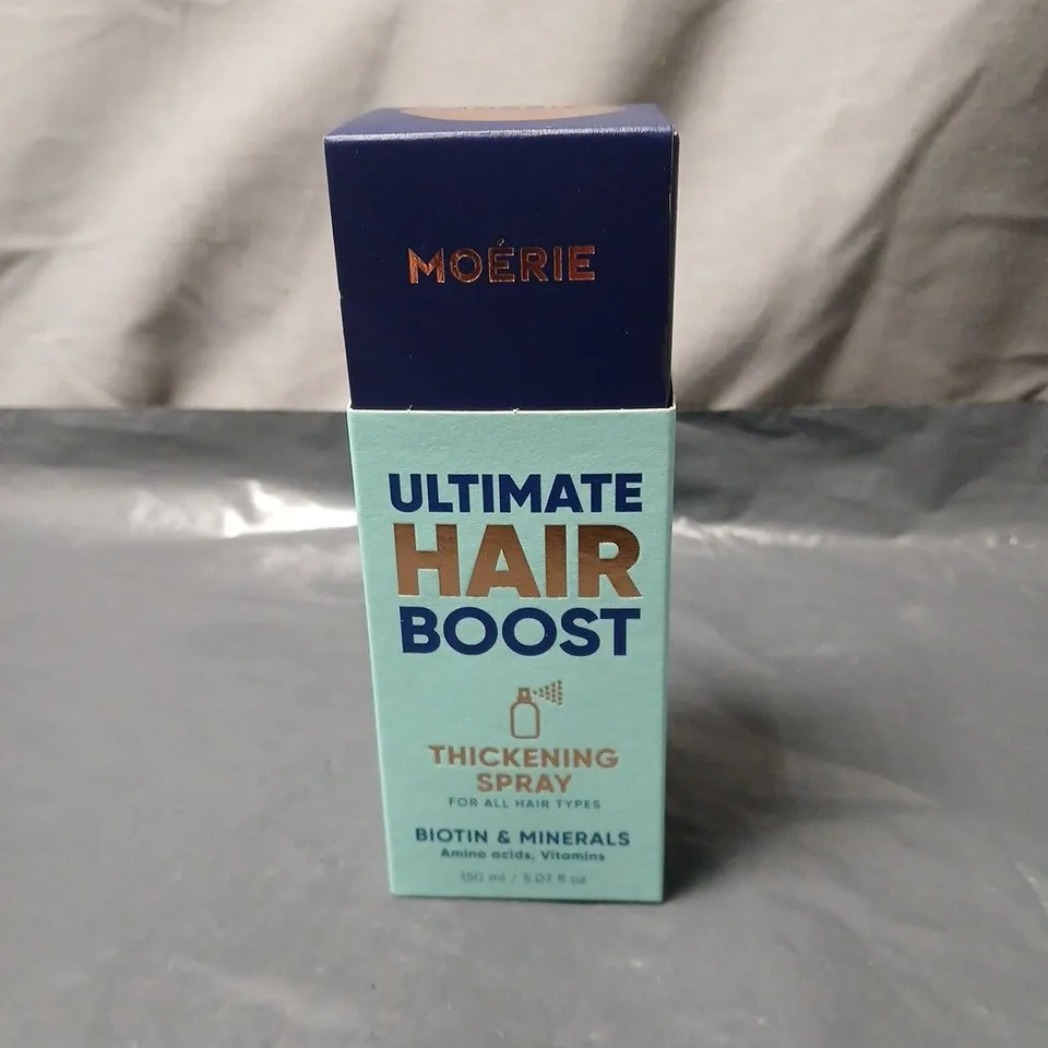 MOERIE ULTIMATE HAIR BOOST THICKENING SPRAY – 150 ML. SEALED