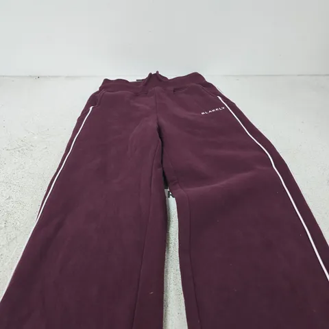 BLAKELY BURGUNDY TRACK PANTS β SIZE MEDIUM