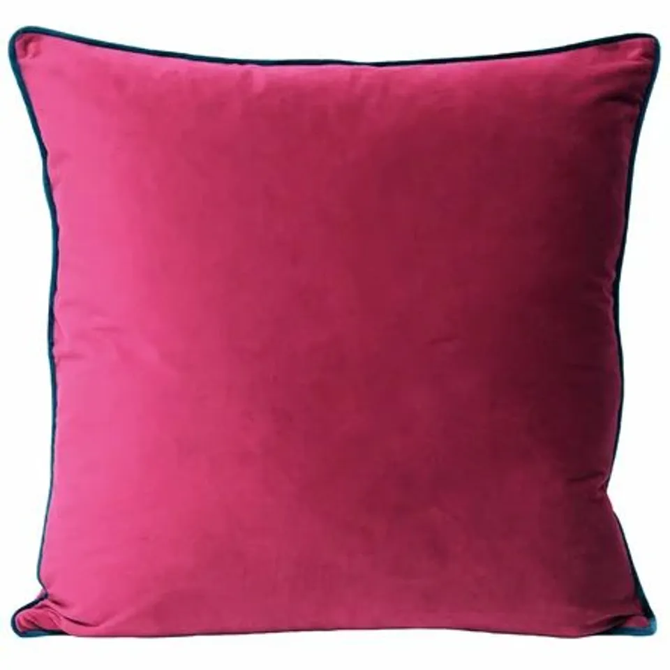 OLIVER CUSHION COVER COLOUR RASPBERRY TEAL