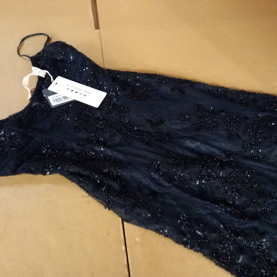 OH POLLY BLACK EMBELLISHED DRESS - 10