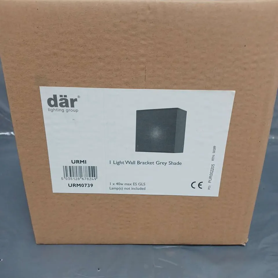LOT OF 6 DAR LIGHT WALL BRACKET GREY SHADE URM0739