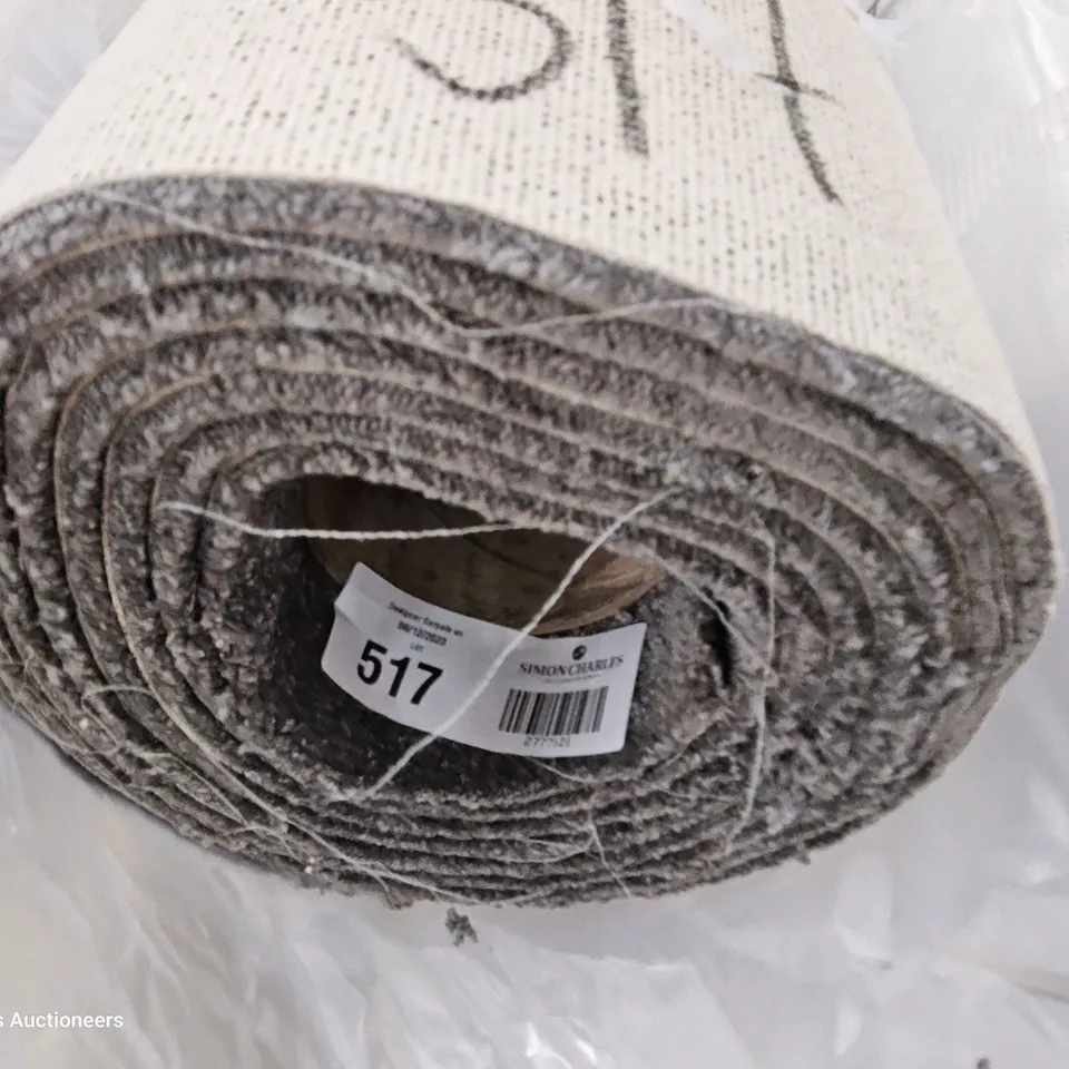 ROLL OF QUALITY HEARTLANDS HEATHER SLATE GREY\ CARPET APPROXIMATELY 4M × 4.6J