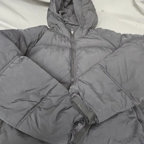 ZARA GREY PUFFER HOODED JACKET – SIZE EUR M 