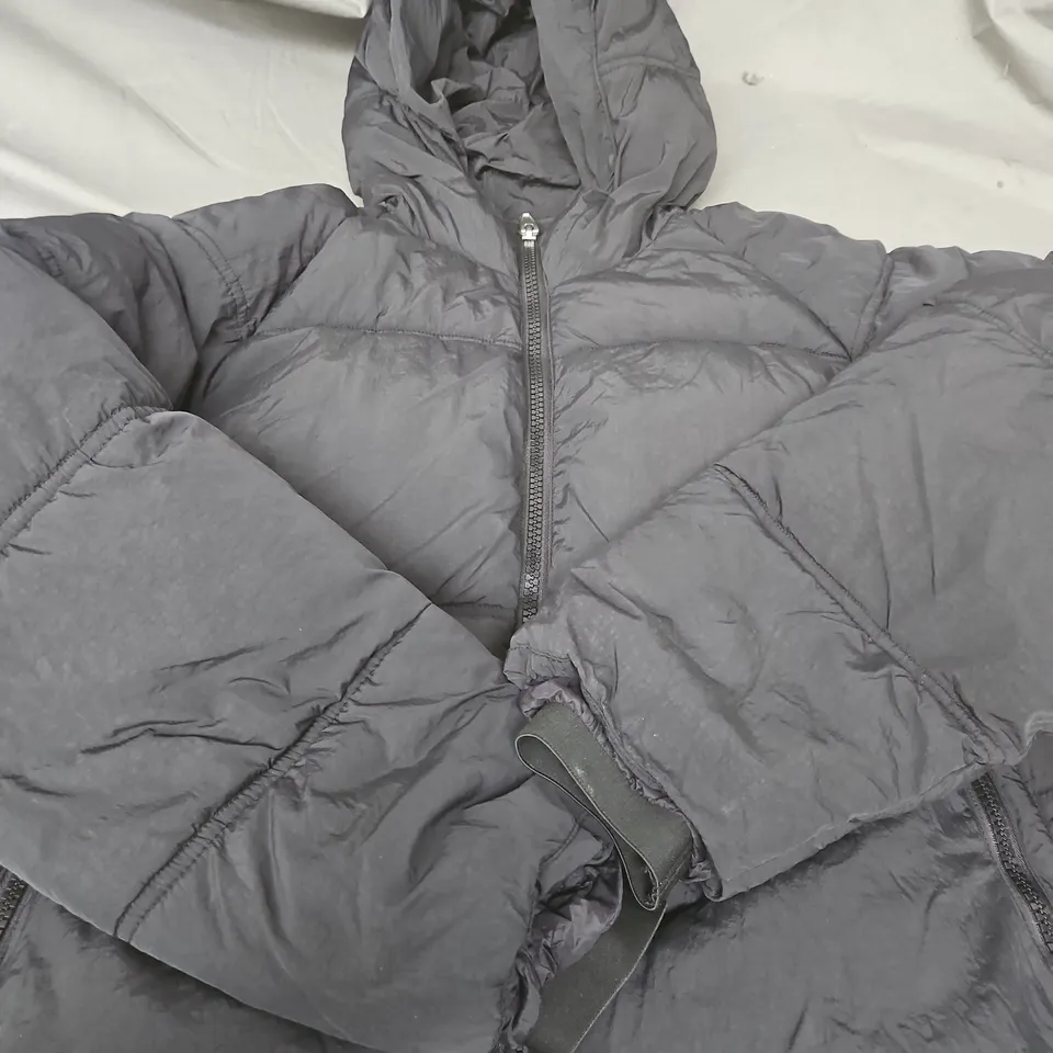 ZARA GREY PUFFER HOODED JACKET – SIZE EUR M 