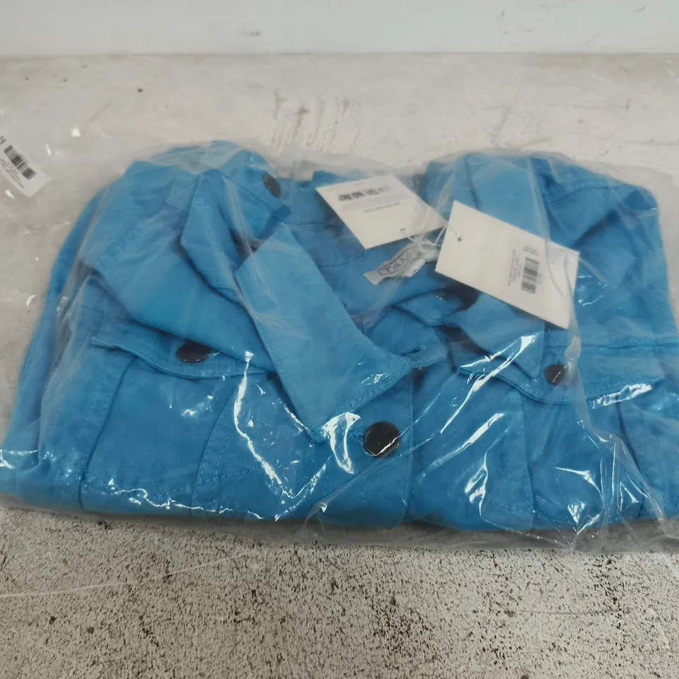 TAMSY TURQUOISE TWILL JACKET – UK 18