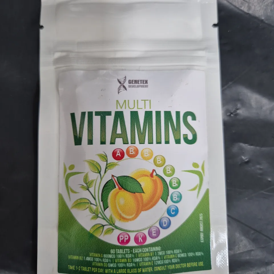 BOX OF APPROXIMATELY 85 PACKS OF CUTS-N-GAINS TABLETS - MULTI VITAMINS (60 TABLETS PER PACK)