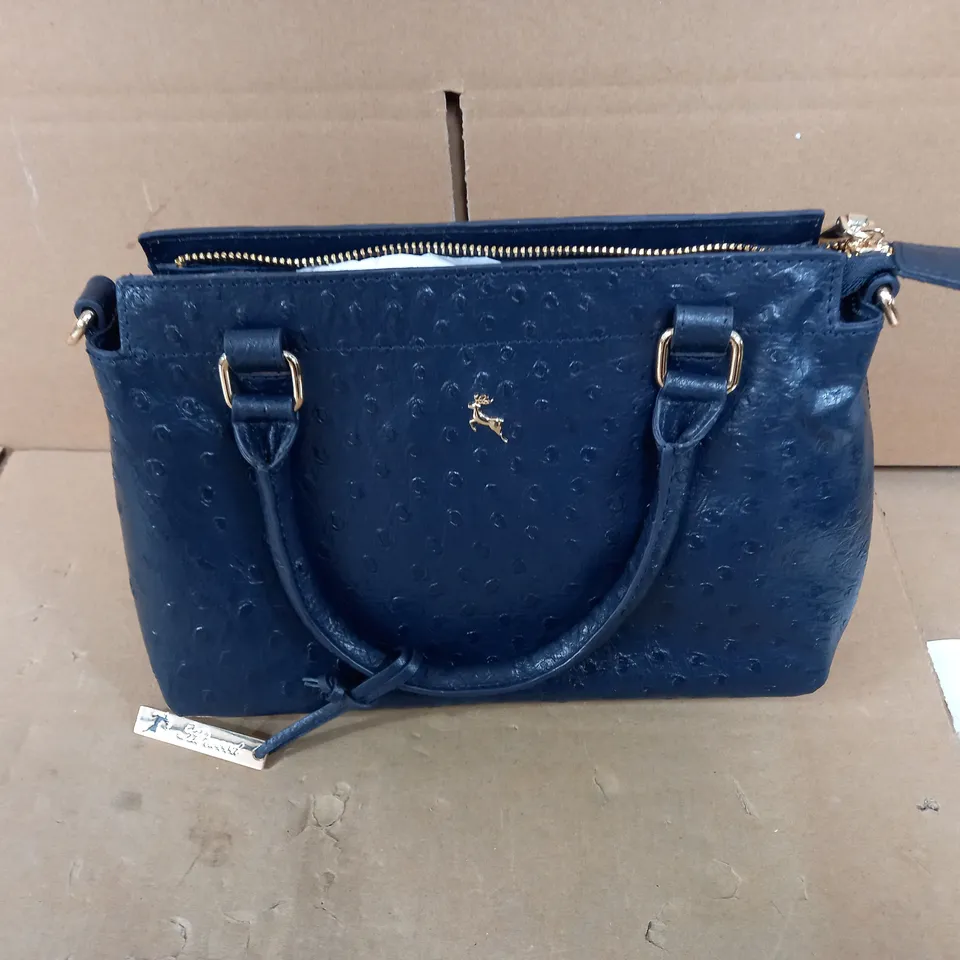 ASHWOOD LEATHER MARIE GRAB HANDLE - NAVY