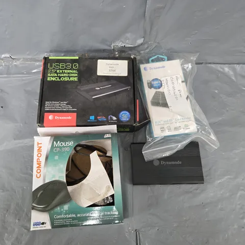 APPROXIMATELY 15 ASSORTED ELECTRICAL PRODUCTS TO INCLUDE MICE, ENCLOSURES ETC - COLLECTION ONLY 