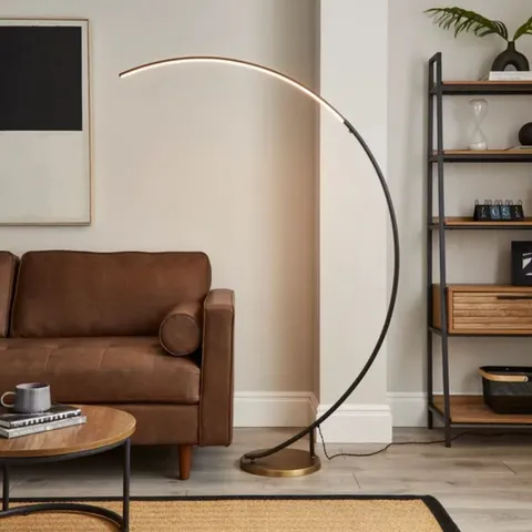 BOXED QUINLAN EXAGGERATED ARC TOUCH DIMMABLE FLOOR LAMP (1 BOX)