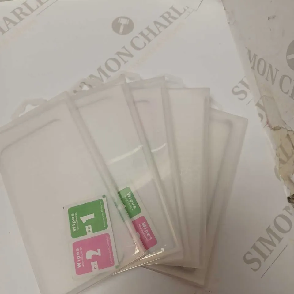 LOT OF FIVE TO INCLUDE SCREEN PROTECTORS AND WIPES