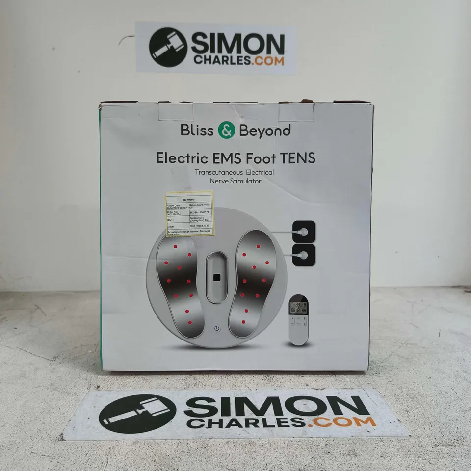 BLISS & BEYOND ELECTRIC EMS FOOT TENS TRANSCUTANEOUS ELECTRICAL NERVE STIMULATOR