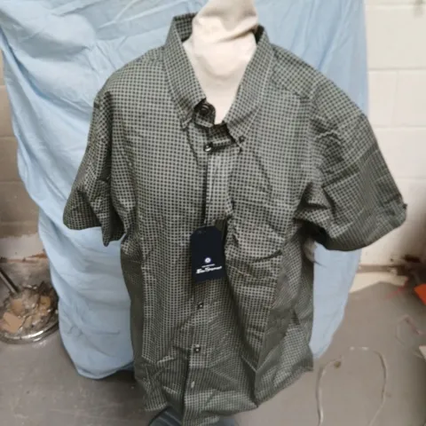 BEN SHERMAN THE ORIGINAL MEN'S SHIRT – NAVY/WHITE MICRO-CHECK – UK XL