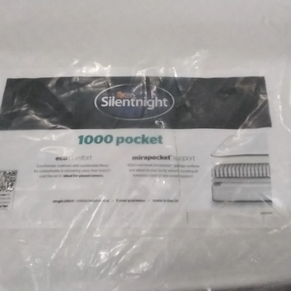 QUALITY BAGGED SILENTNIGHT 1000 POCKET ECO COMFORT DOUBLE 4'6" MATTRESS 