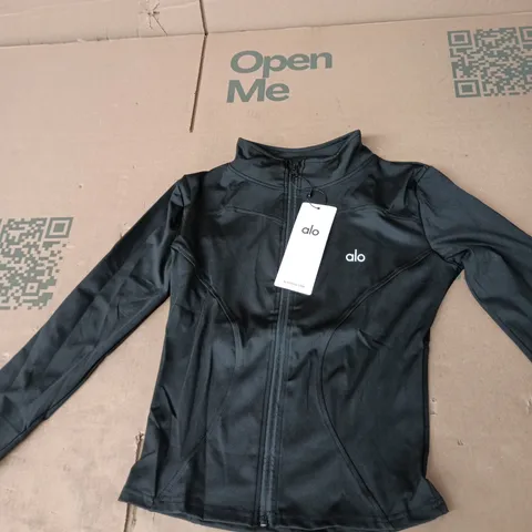 ALO YOGA ZIP-FRONT JACKET – BLACK