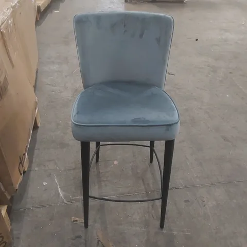 BOXED DANETTI SERENA LIGHT BLUE VELVET BAR STOOL