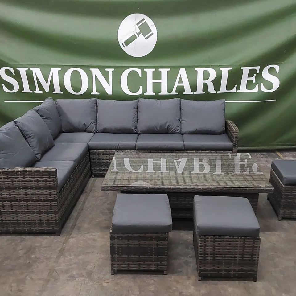 BRAND NEW BOXED NEVADA GARDEN AND PATIO RATTAN SOFA SET (3 BOXES) RRP £995