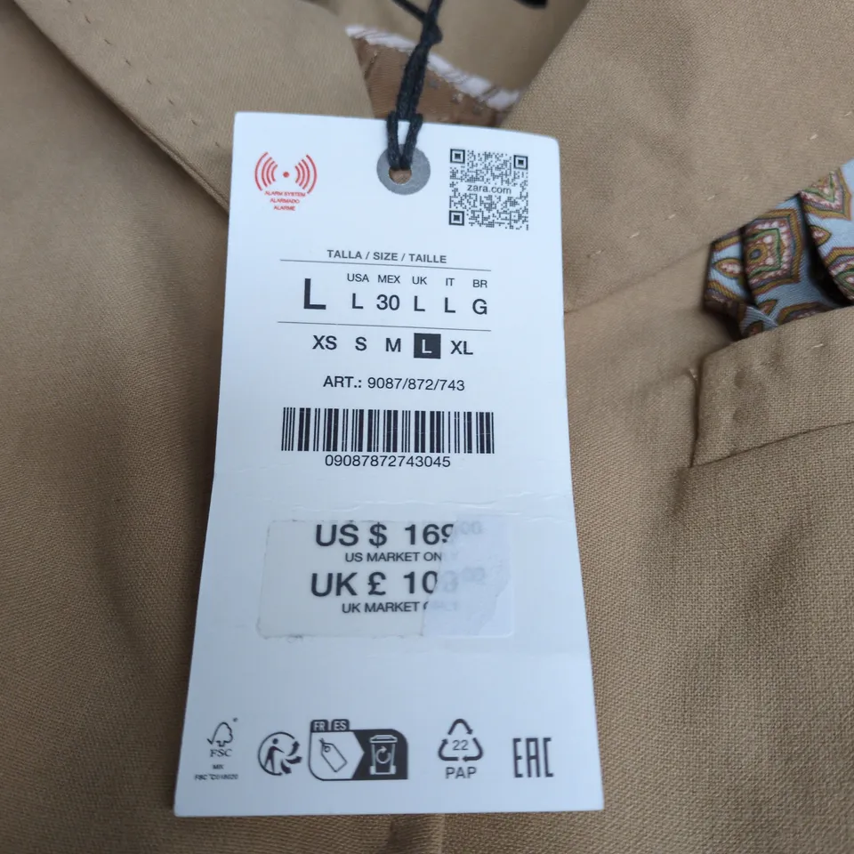 ZARA BEIGE BLAZER – UK SIZE L