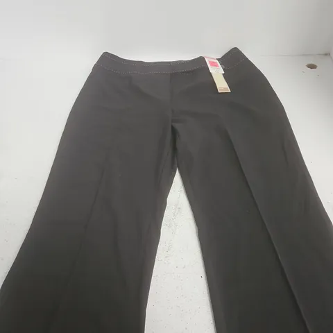 MARKS & SPENCER BLACK BOOTLEG TROUSERS – UK 18 LONG, WITH STRETCH