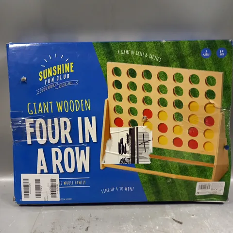 SUNSHINE FUN CLUB GIANT WOODEN 4 IN A ROW