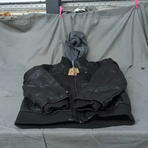 WANTDO BLACK HOODED JACKET – UK L (US L) – UNISEX