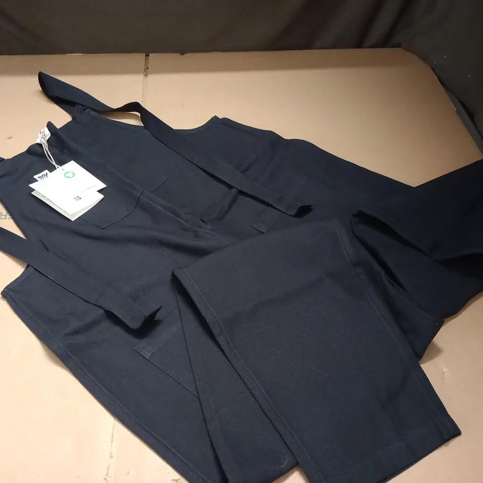 LUCY & YAK ORIGINAL COTTON DUNGAREES IN BLACK - 14R