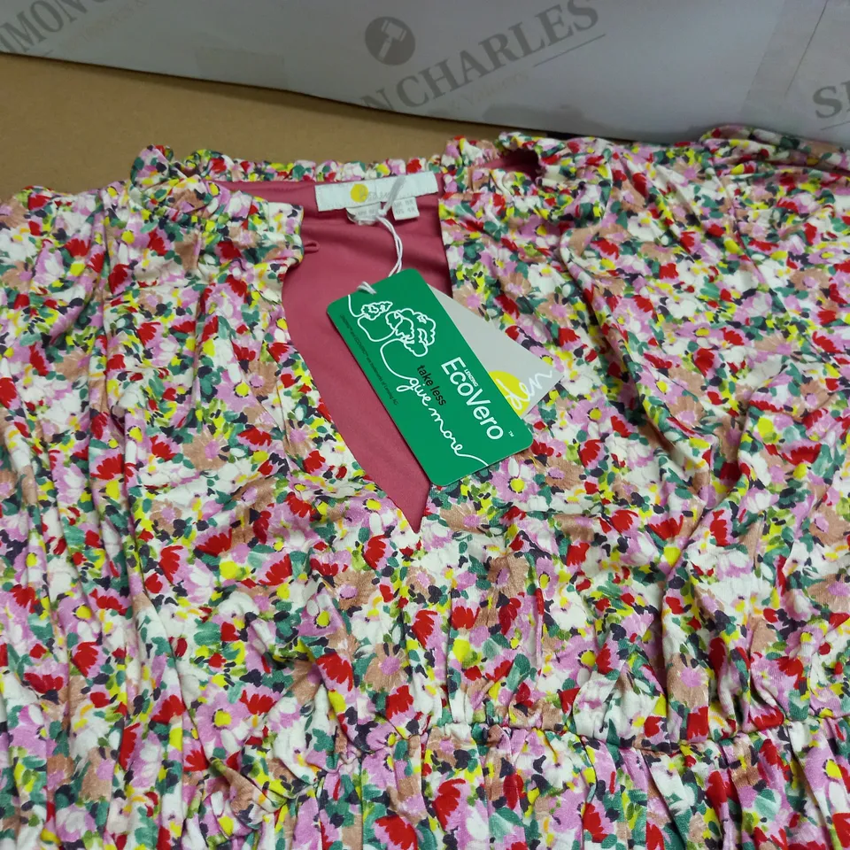 BODEN FLORAL JERSEY DRESS - UK 8R