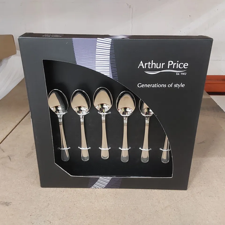 BOXED BRITANNIA 18/10 STAINLESS STEEL TEASPOON - SET OF 6