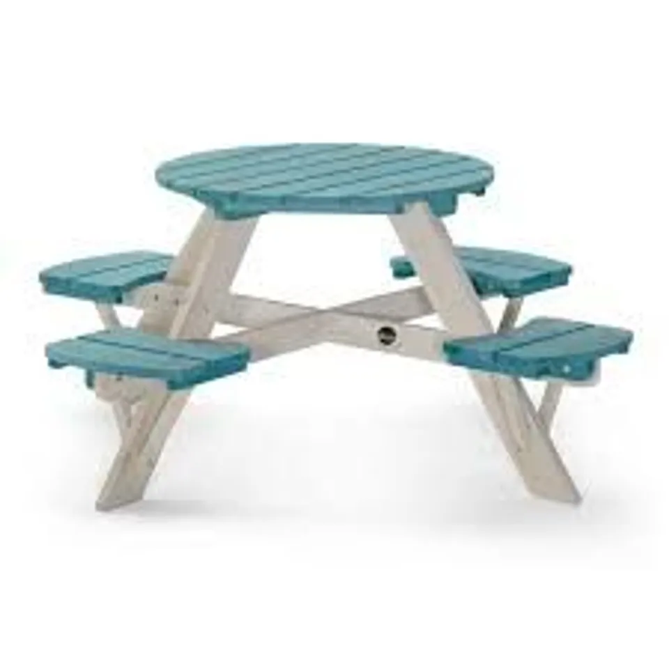BOXED PLUM CHILDREN'S CIRCULAR PICNIC TABLE TEAL 