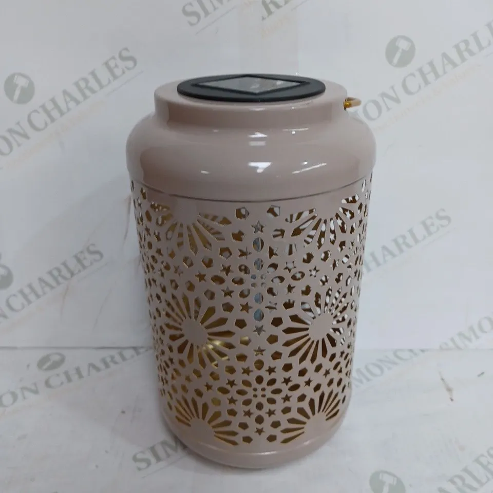 GARDEN REFLECTIONS SET OF 2 PATTERNED SOLAR LANTERNS