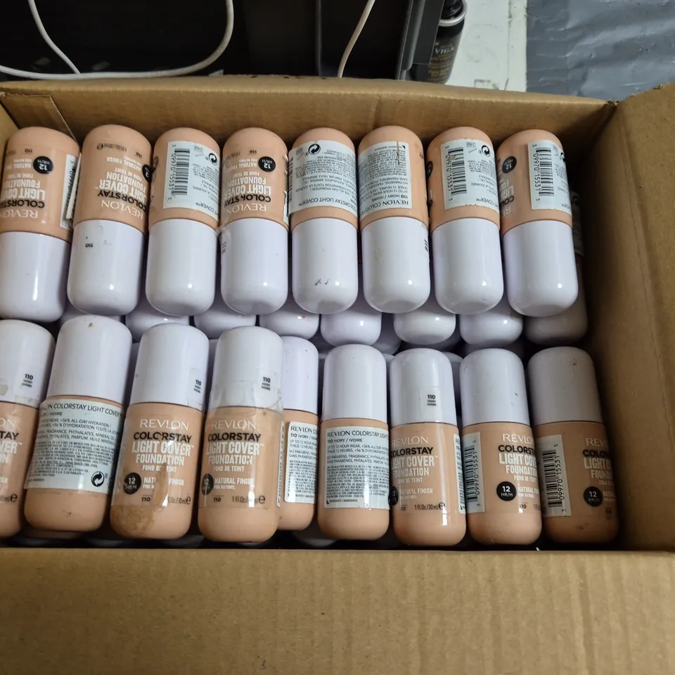 LOT OF APPROXIMATELY 70 REVLON COLOURSTAY LIGHT COVER 30ML FOUNDATIONS - 110 IVORY
