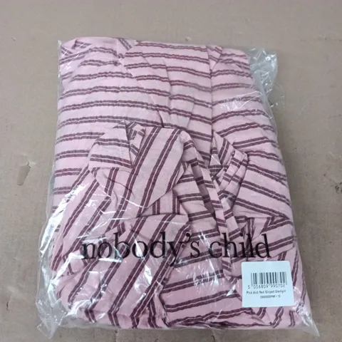 BAGGED NOBODYS CHILD PINK AND RED STRIPED STARLIGHT - SIZE 10