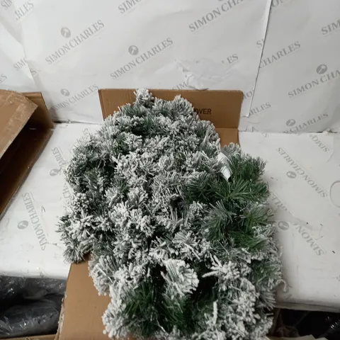 6FT PRE LIT EMPEROR FLOCKED GARLAND