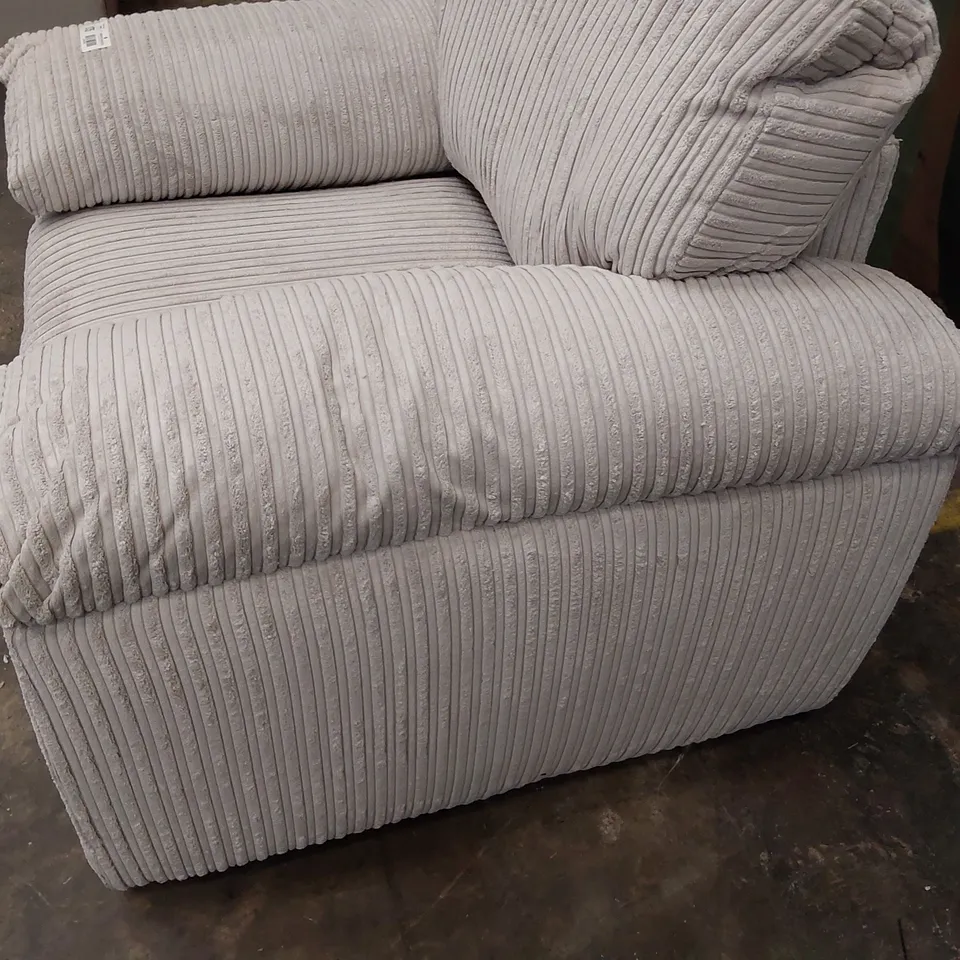 DESIGNER EASY CHAIR NATURAL JUMBO CHORD FABRIC 