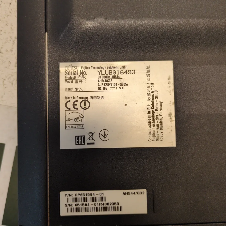 FUJITSU LIFEBOOK AH544/G32 LAPTOP – A SERIES, NVIDIA GEFORCE, INTEL CORE I5
