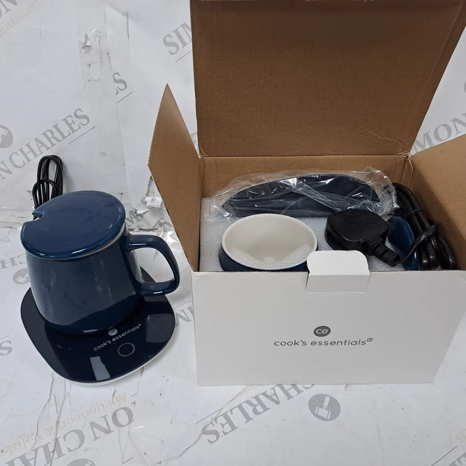 COOK'S ESSENTIALS SET OF 2 MUG WARMER GIFT SET BLUE