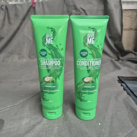 GIVE ME ALOE VERA AND COCONUT OIL SHAMPOO AND CONDITIONER 300ML