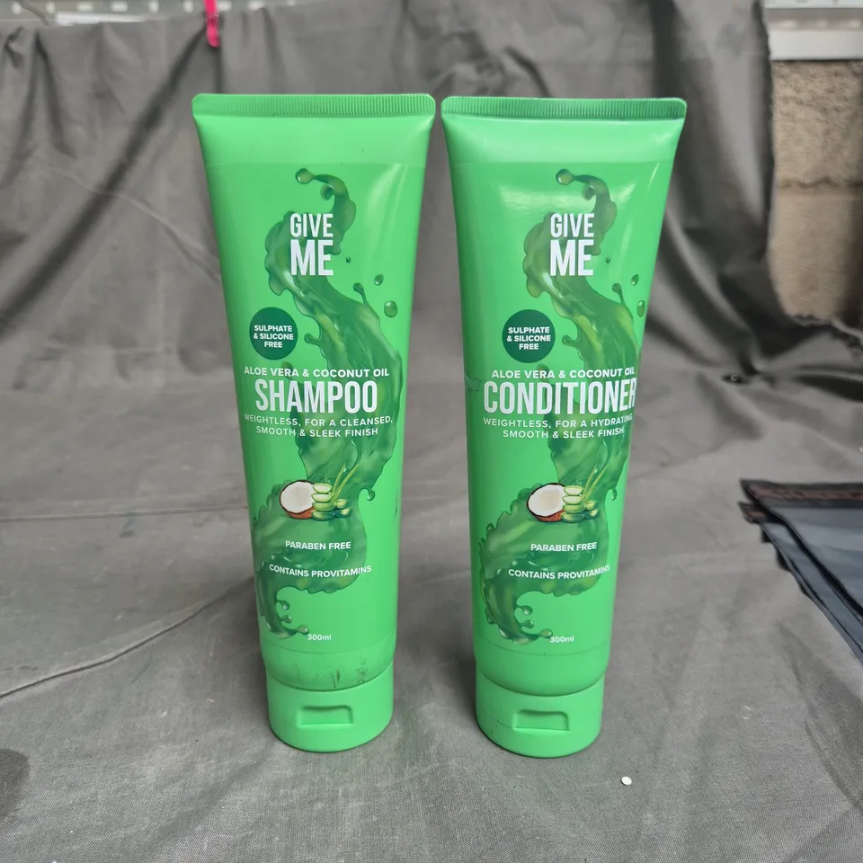 GIVE ME ALOE VERA AND COCONUT OIL SHAMPOO AND CONDITIONER 300ML