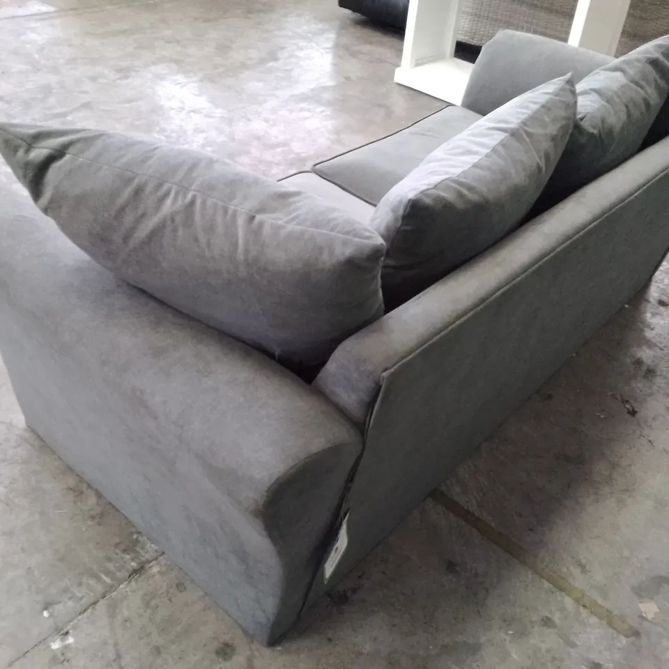 QUALITY DESIGNER 3 SEATER SOFA - GREY FABRIC