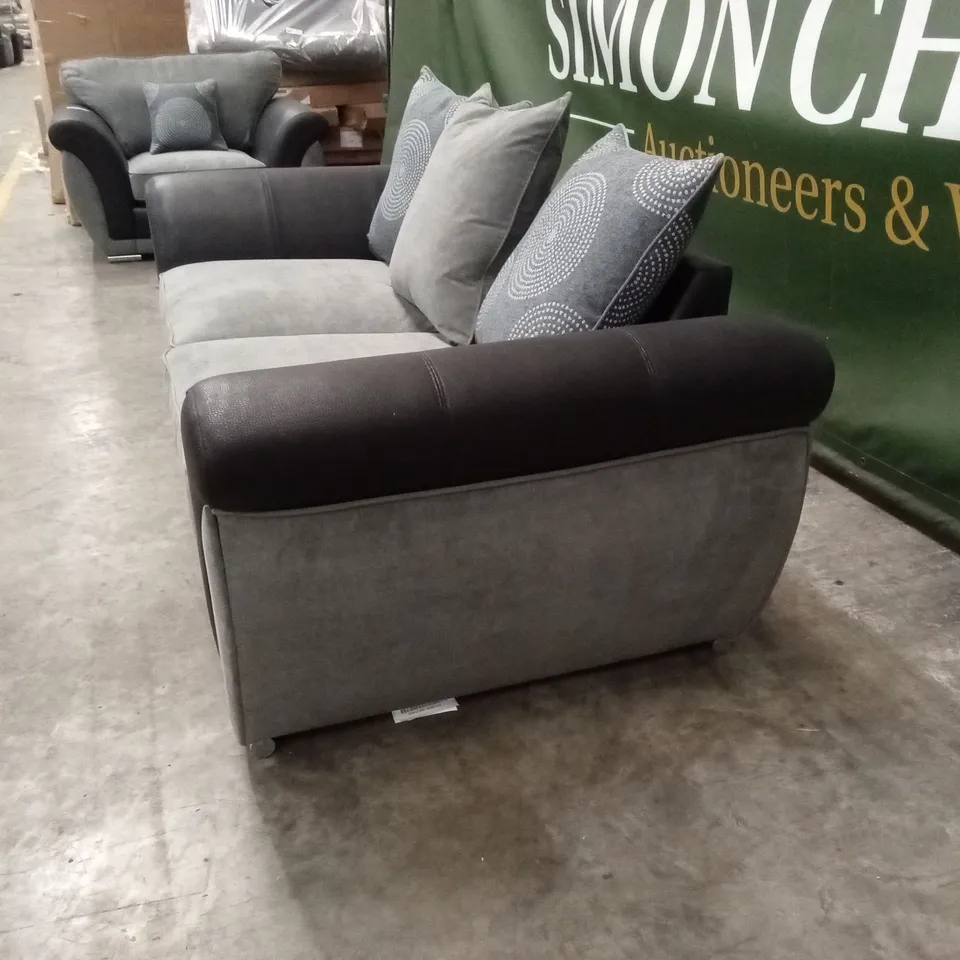 DANUBE FABRIC/FAUX LEATHER SOFA BED RRP £699