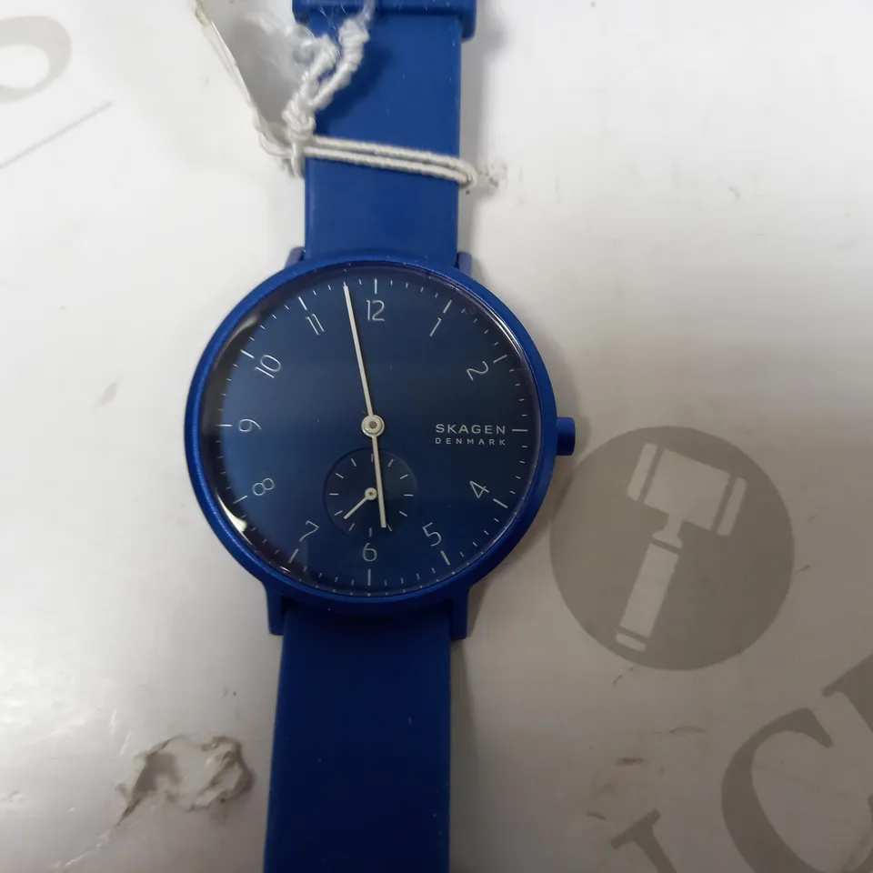 SKAGEN DENMARK WATCH WITH SILICONE STRAP - BLUE 
