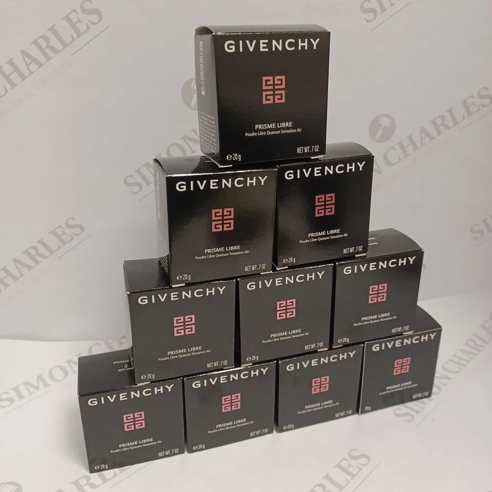 APPROXIMATELY 10 X GIVENCHY PRISME LIBRE AIR SENSATION LOOSE POWDER QUARTET - #5 SOFT WHITE 