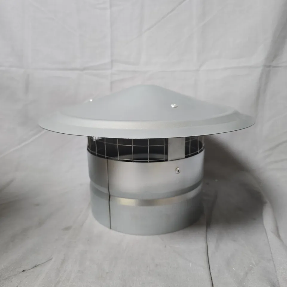 ROUND SILVER EXTRACTOR VENT COVER – METAL 